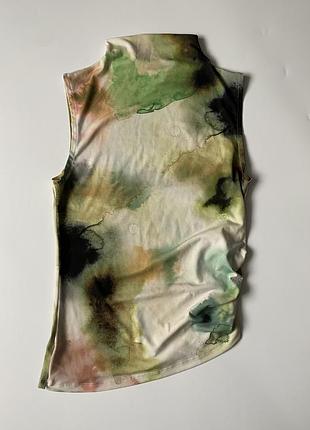 Топ з горловиною прімарк акварельний принт