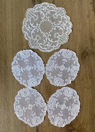 Серветки.мереживні серветки. алансонське мереживо.
