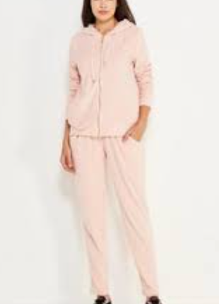 Флісовий пудровий домашній костюм р .46/48