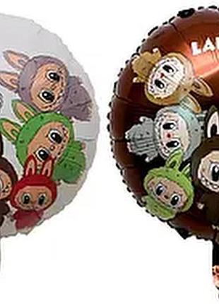 Фольгована кулька 18»(45 см) коло «labubu | лабубу» (дві різні сторони)