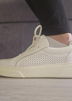 Шкiрянi бiлi кросiвки