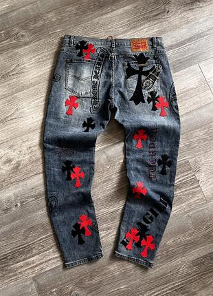 Джинси chrome hearts & levi’s
