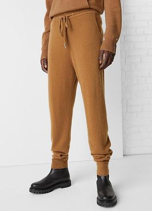 Th monogram recycled wool joggers in desert khaki