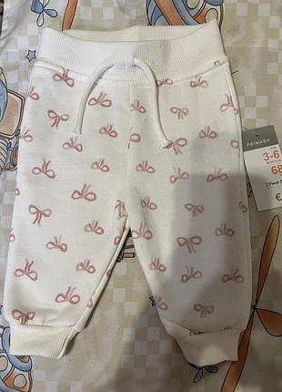 Штанці primark утеплені для малечі 68 розміру