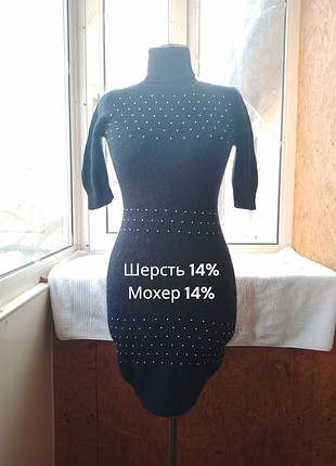 Шерстяное мохеровое платье туника