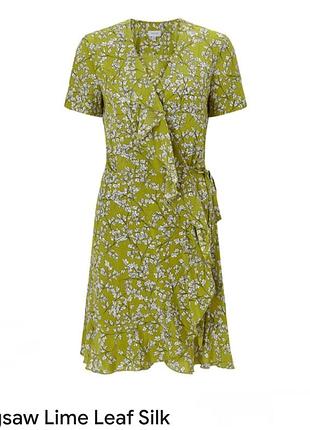 Jigsaw шёлковое платье на запах/13111/