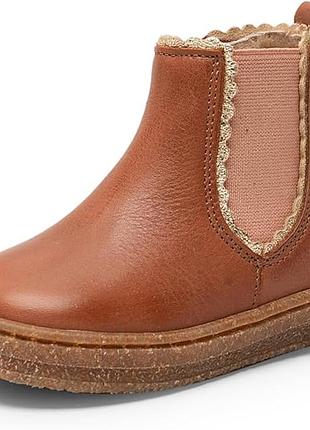 Черевики для дівчинки утеплені bisgaard stella 22/23 (14.1см) коричневі