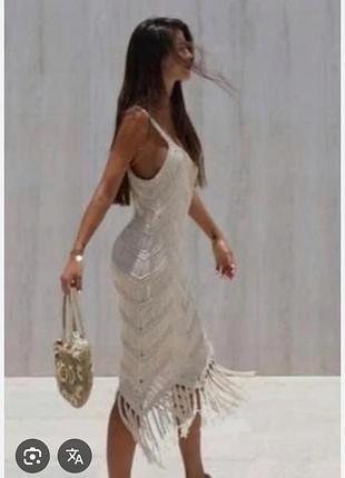 Платье вязаное ассиметрия