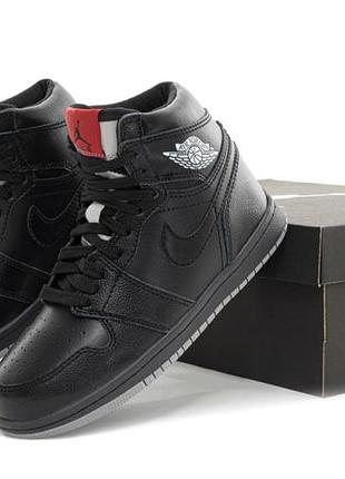 Nike air jordan 1 mid se black ❄️ хутро арт 15208