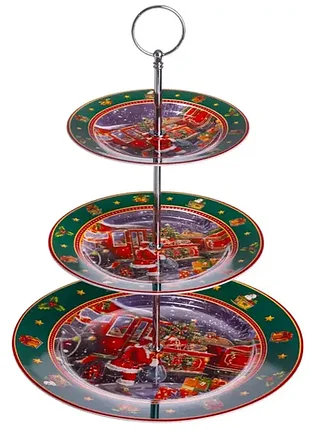 Етажерка для фруктів та десертів santa порцелянова 34 см