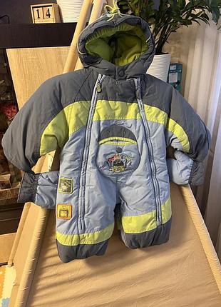 Зимовий теплий комбінезон трансформер в конверт р 62