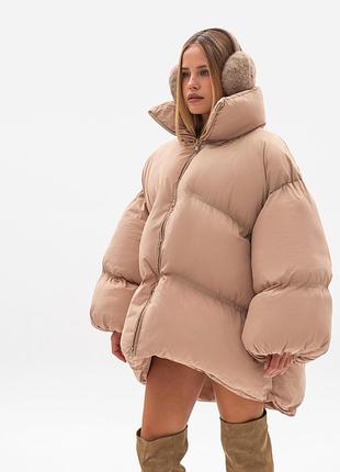 Дутый пуховик пуфефр овесраз объемный