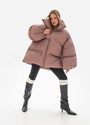 Дутый пуффер пуховик оверсайз объемный