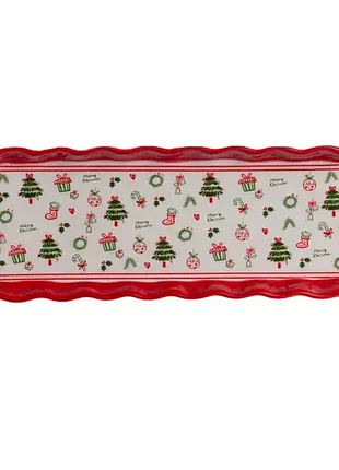 Блюдо для закусок merry christmas порцелянове 36.5*13*3 см