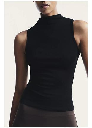 Топ zara, чорний топ (ціна за 2)базовий топ