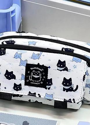 Пенал з принтом котики