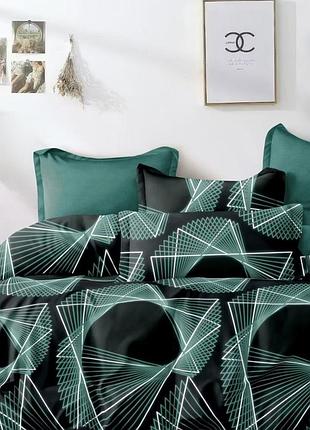 Постільна білизна з простирадлом на гумці сатин