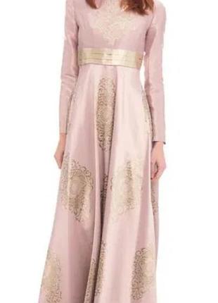 Платье в пол  пудра