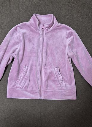 Велюрова бузкова кофта