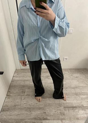 Тонкая удлинённая рубашка 52-54 р