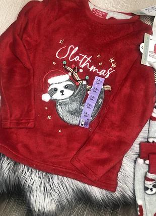 Махрова піжама, домашній теплий костюм primark р. 7/8, 8/9, 9/10р.