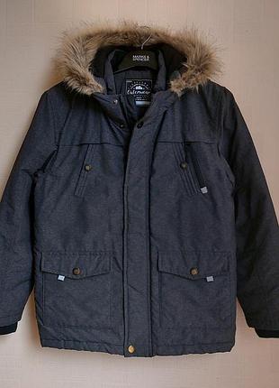 Куртка george на 8-9 лет еврозима зимняя холодный демисезон джордж серая курточка анорак парка