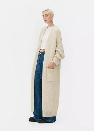 Базовий максі довгий в'язаний кардиган