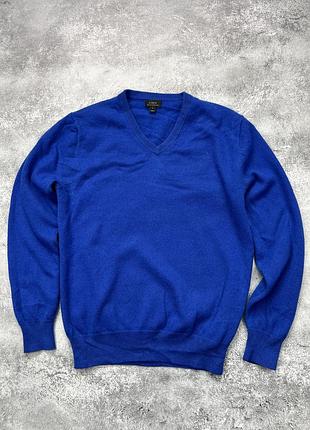 Жіночий флісовий светр синій j.crew cashmere кашеміровий