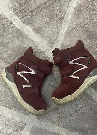 Шкіряні ботінки сапожки для дівчинки ecco