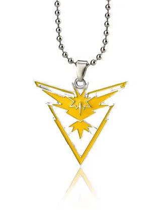 Жёлтый аниме кулон на цепочке pokemon go instinct запдос легендарный покемон го птица zapdos медальон anime