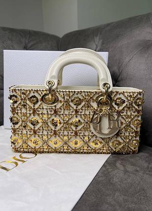 Ексклбщивна сумка люкс диор діор lady леди с пайетками сумка вечерняя