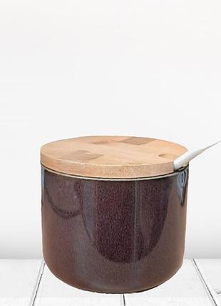 Сахарница с ложкой и крышкой 250 мл