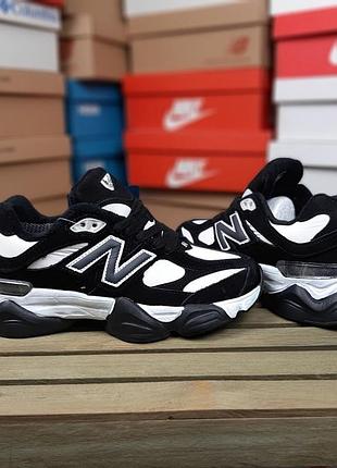 Кроссовки женские утепленные new balance 9060 termo black white термо