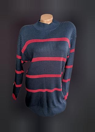 Свитер тунейка в полоску женская