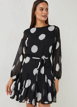 Продам чорне плаття в горошок🖤