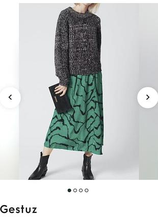 Gestuz міді спідниця 36 розмір (s-m) еластична талія зелена