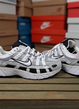 Кроссовки женские утепленные nike p-6000 termo white black термо