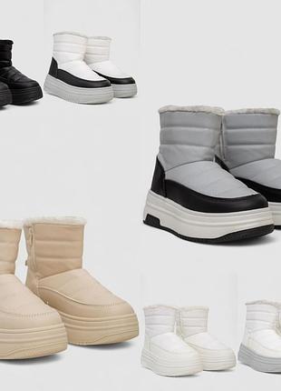 Дутики зимние женские на меху на молнии 248ram018