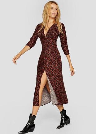 Распродажа платье stradivarius миди натуральное