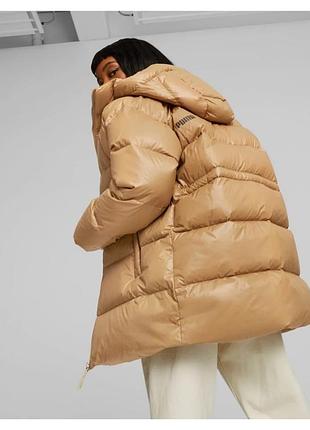 Пуховик жіночий puma style hooded down jacket brown 675368-85