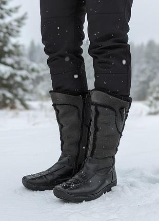 Женские сапоги,зимние кожаные с натуральным мехом сапоги tamaris,нимеченица,р.41