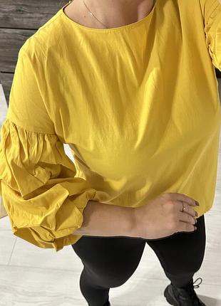 Блуза з обʼємними рукавами, елегантна рубашка