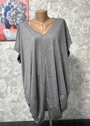 Туніка жіноча сіра великий розмір