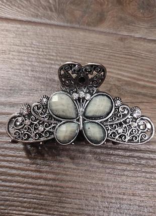 Металева заколка краб