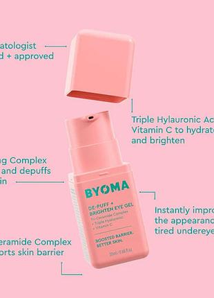 Гель для век  byoma de-puff and brighten eye gel