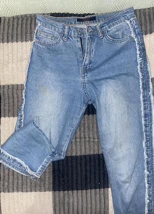 Штани жіночі колір: голубий розмір: 27