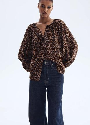 H&m блуза в леопардовый принт 5