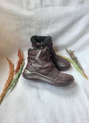 Шкіряні черевики ecco intervene burgundy