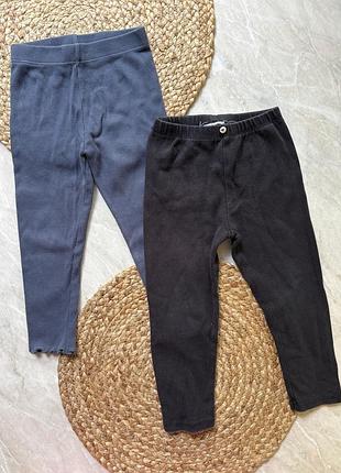 Лосіни штани легінси на дівчинку 2 роки 92 см 2 штуки базові