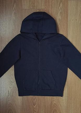 Синяя флисовая кофта на молнии для мальчика